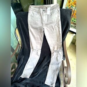 American Eagle Outfitters Taupe Womens Teen Next Level Stretch Jeans (2) NWT